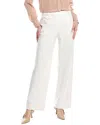Shop Anne Klein Pull-on Flap Pocket Wide Leg Pant In White