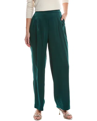 ANNE KLEIN PULL-ON HIGH-RISE WIDE LEG CITY SATIN PANT