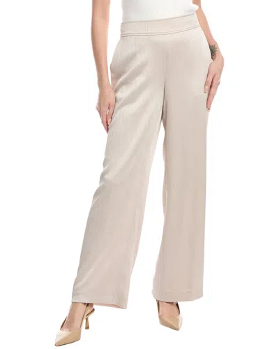 Anne Klein Pull-on High-rise Wide Leg Pant In White