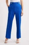 Anne Klein Pull On Linen Blend Pants In Santorini Blue