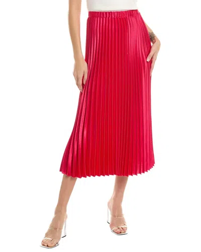 Anne Klein Pull-on Pleated A-line Skirt In Pink