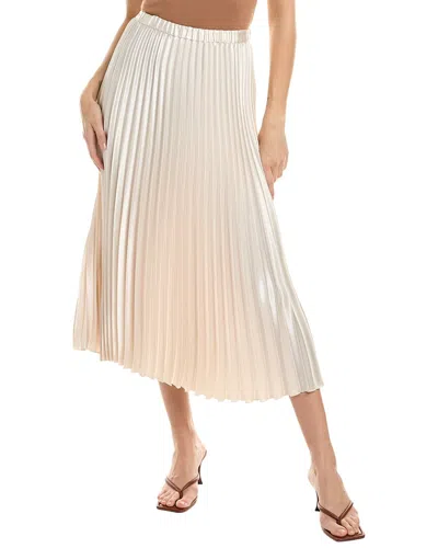 Anne Klein Pull-on Pleated A-line Skirt In White