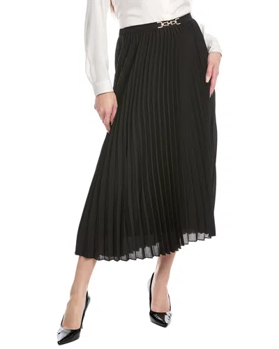 Anne Klein Pull-on Pleated Skirt In Black