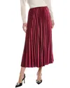Anne Klein Pull-on Pleated Skirt In Red