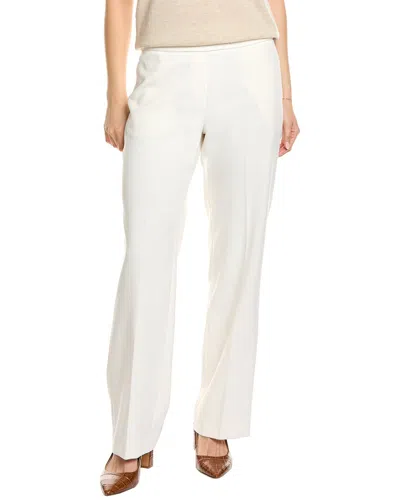Anne Klein Petite Mid Rise Extended Tab Straight-leg Pants In White