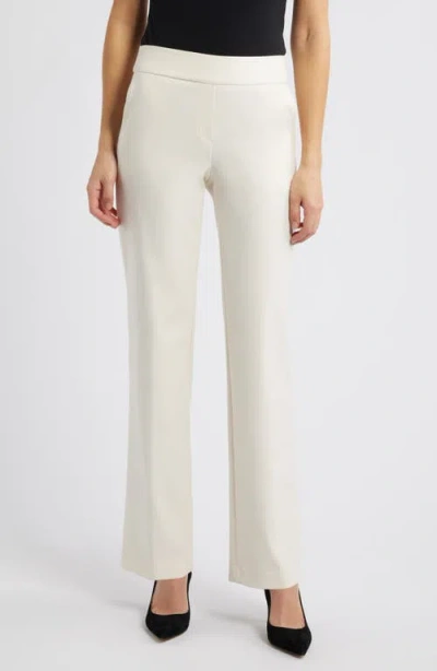 Anne Klein Pull-on Straight Leg Pants In Anne White