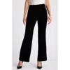 Anne Klein Plus Womens High Rise Pull On Flare Jeans In Anne Black