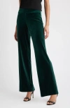 Anne Klein Pull-on Wide Leg Pants In Green