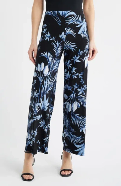Anne Klein Pull-on Wide Leg Pants In Multi