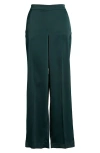 Anne Klein Pull-on Wide Leg Pants In Pine Forest
