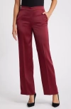Anne Klein Pull On Wide Leg Pants In Red Ruby