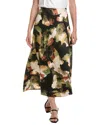 Anne Klein Pull-on Bias Flared Skirt In Multi