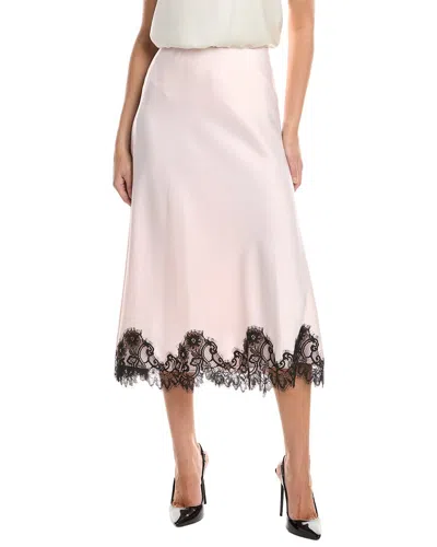 Anne Klein Pull-on Bias Flared Skirt In Pink