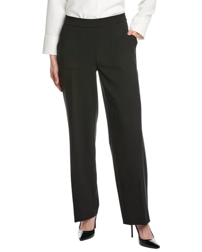 Anne Klein Pull-on Cargo Pocket Wide Leg Pant In Black