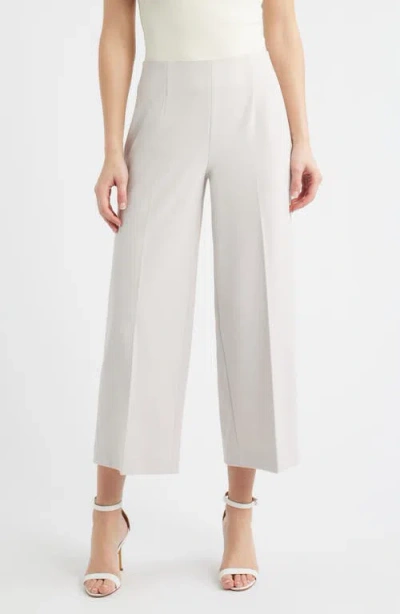 Anne Klein Pull-on Crop Wide Leg Pants In White