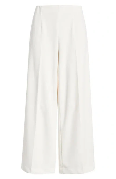 Anne Klein Pull-on Crop Wide Leg Pants In White