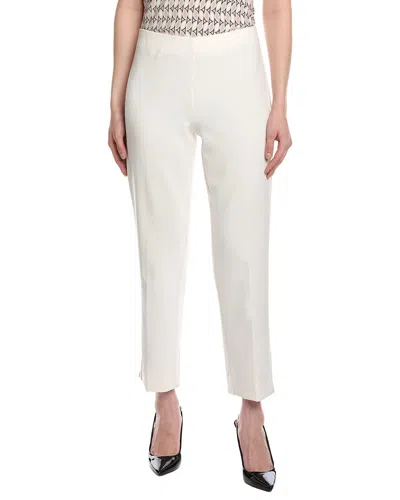 Anne Klein Pull-on Hollywood Waist Straight Ankle Pant In White