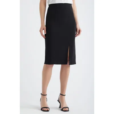 Anne Klein Pull-on Pencil Skirt In Black
