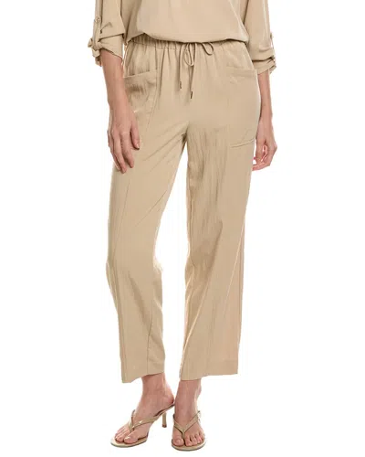 Anne Klein Pull-on Pocket Straight Ankle Pant In Neutral