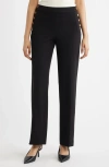 Anne Klein Pull-on Sailor Pants In Black