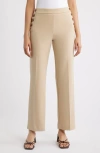 Anne Klein Pull-on Sailor Pants In Neutral
