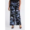 Anne Klein Pull-on Wide Leg Pants In Multi