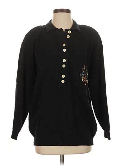 Pre-owned Anne Klein Pullover Sweater In Black