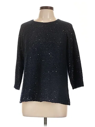 Pre-owned Anne Klein Pullover Sweater In Black