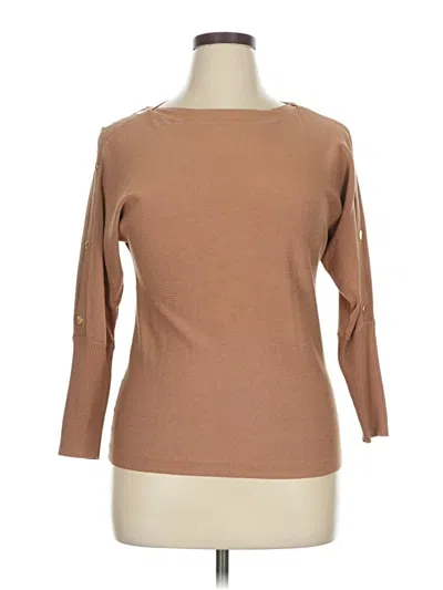 Pre-owned Anne Klein Pullover Sweater In Brown