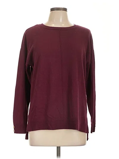 Pre-owned Anne Klein Pullover Sweater In Burgundy