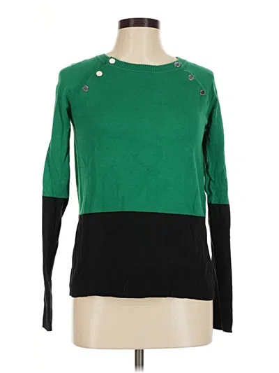 Pre-owned Anne Klein Pullover Sweater In Green
