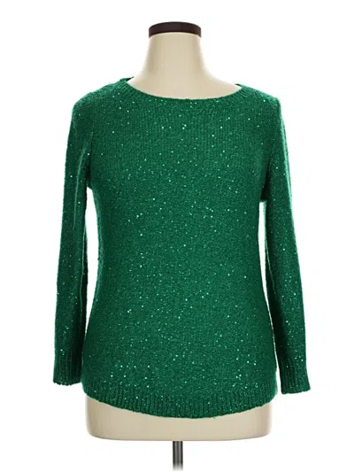 Pre-owned Anne Klein Pullover Sweater In Green