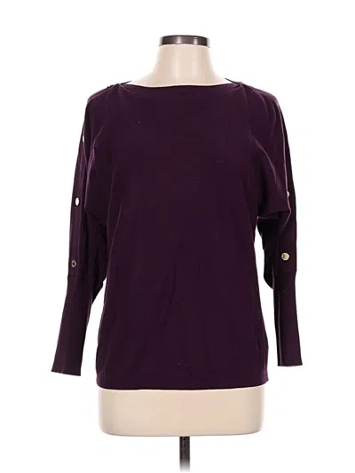 Pre-owned Anne Klein Pullover Sweater In Purple