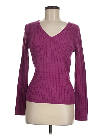 Pre-owned Anne Klein Pullover Sweater In Purple
