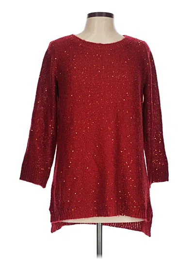 Pre-owned Anne Klein Pullover Sweater In Red
