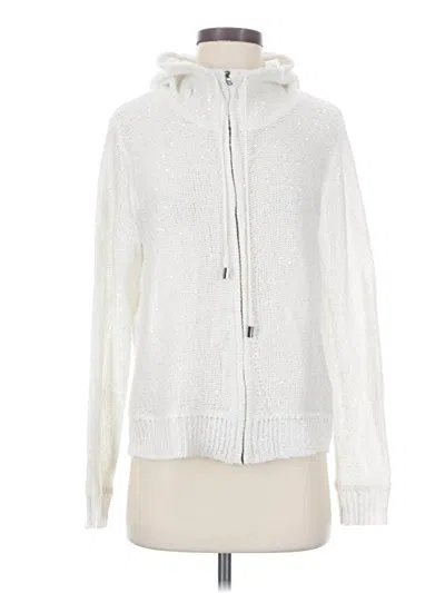 Pre-owned Anne Klein Pullover Sweater In White