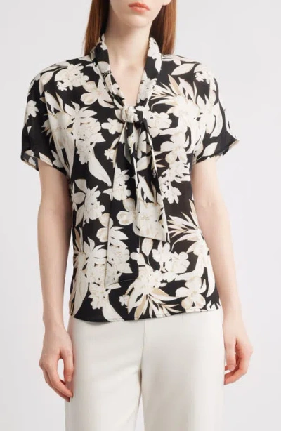 ANNE KLEIN ANNE KLEIN PUSSYBOW DOLMAN SLEEVE TOP