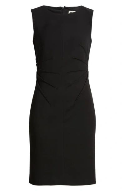 Anne Klein Radiant Pleat Scuba Crepe Sheath Dress In Black