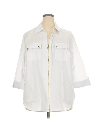 Pre-owned Anne Klein Raincoat In White