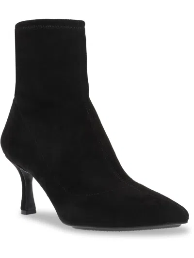 Anne Klein Reesse Womens Faux Suede Ankle Boots In Black