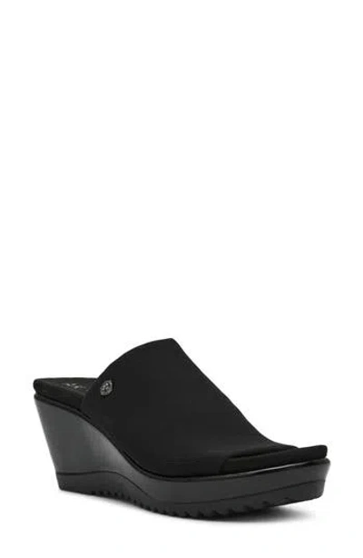 Anne Klein Rellin Wedge Sandal In Black