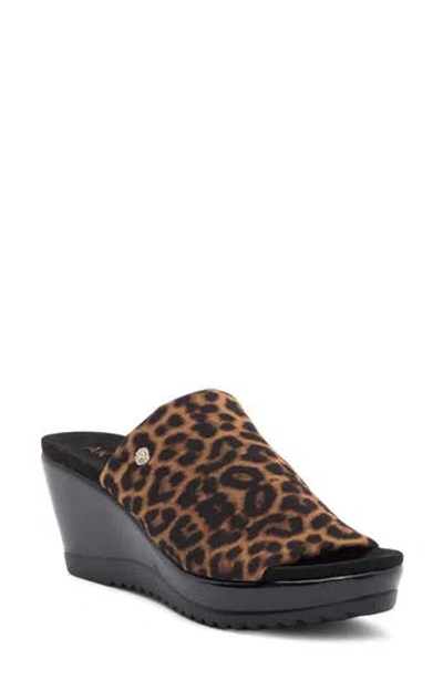 Anne Klein Rellin Wedge Sandal In Leopard