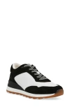 Anne Klein Restless Wedge Sneaker In Black/ White