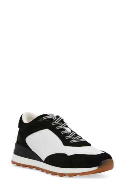 Anne Klein Restless Wedge Trainer In Black/ White