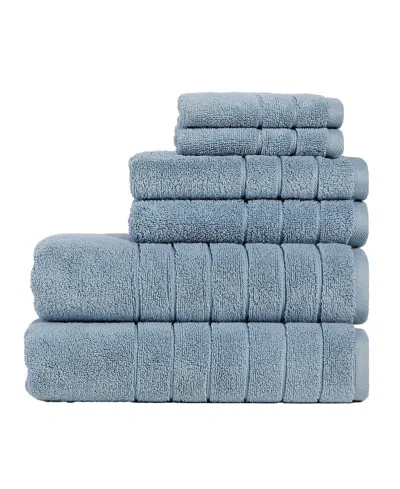 Anne Klein Reverie Cotton 6-pc. Towel Set In Blue