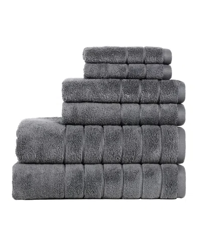 Anne Klein Reverie Cotton 6-pc. Towel Set In Gray