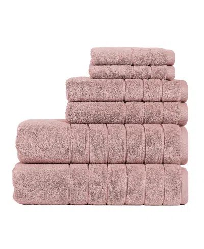 Anne Klein Reverie Cotton 6-pc. Towel Set In Pink
