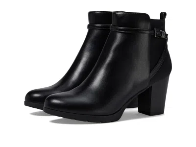 Anne Klein Riah Boots Women Black Leather Side Zip Almond Toe Bootie Jobb122