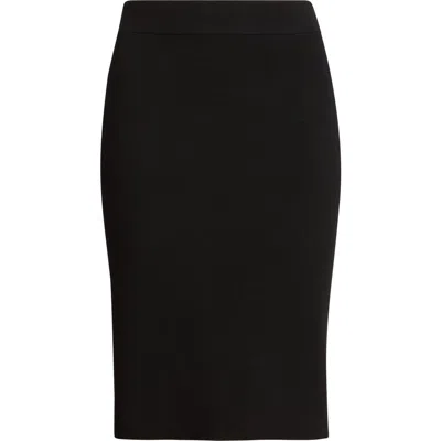 Anne Klein Rib Pencil Skirt In Black