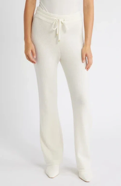 Anne Klein Rib Wide Leg Pants In Anne White